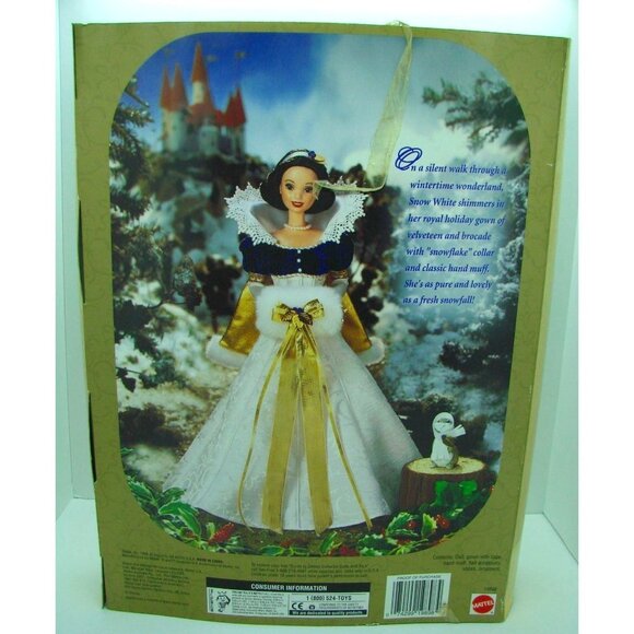 Vintage 1998 Snow White Holiday Princess Barbie - Picture 2 of 12